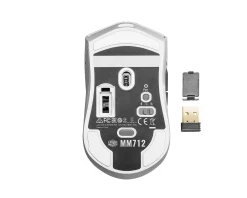 Cooler Master Mice & Accessories|MM712 Hybrid Ultra Light RGB Wireless Gaming Mouse - White