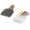 Lanberg Computer Components|Molex (Male) 4 PIN to 2X SATA (Female) 15 PIN Cable 30cm