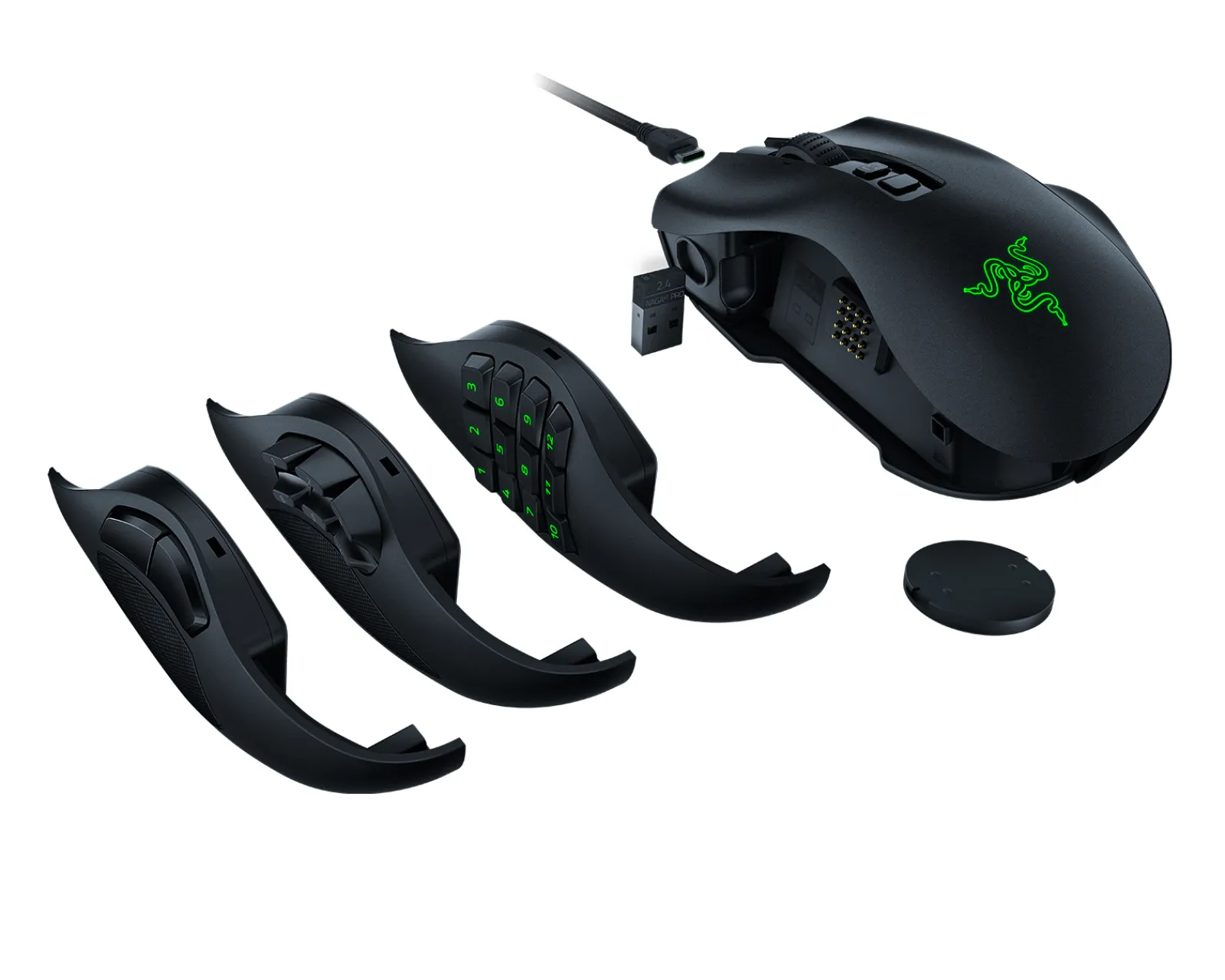 Razer Mice & Accessories|Naga V2 Pro - Wireless MMO Gaming Mouse - Black