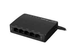 Lanberg Router & Networking|Network Switch 5-ports 1000 Mbps (POE Extender, 30W/Port, Max 60W)