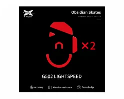 X-raypad Mice & Accessories|Obsidian Mouse Skates for Logitech G502 Lightspeed