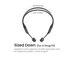 Shokz Headphones|OpenRun Mini Wireless Bone Conduction Headphones - Black