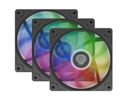 Genesis Computer Components|Oxal 120 ARGB 3-Pack - 120mm Fan - Black