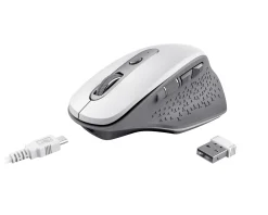 Trust Mice & Accessories|Ozaa Rechargeable Wireless Mouse - White