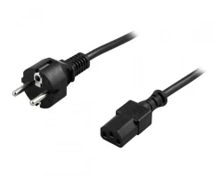 Deltaco Cables & Adapters|Power cable 2m Black