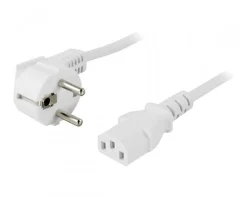 Deltaco Cables & Adapters|Power cable 1m White