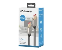 Lanberg Cables & Adapters|Premium HDMI 2.1 Cable 4K/8K UHD (0.5 Meter)