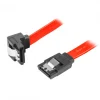 Lanberg Computer Components|SATA 3 Angled Cable with Lock 6GB/S 30cm Red