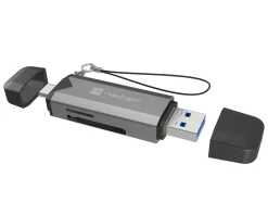 Natec Cables & Adapters|Storage Devices|Scarab 3 Card Reader SD/MICRO SD USB 3.1 (USB-A & USB-C) - Black