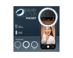 Cellularline Photo & Video|Streaming & Recording|Selfie Ring Pocket - Mini Ring Light