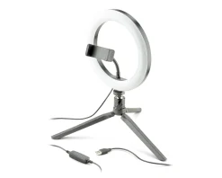 Cellularline Photo & Video|Streaming & Recording|Selfie Ring Tripod 8″ - Ring Light