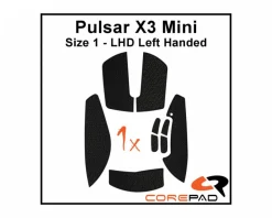 Corepad Mice & Accessories|Soft Grips for Pulsar X3 Mini LHD - Black
