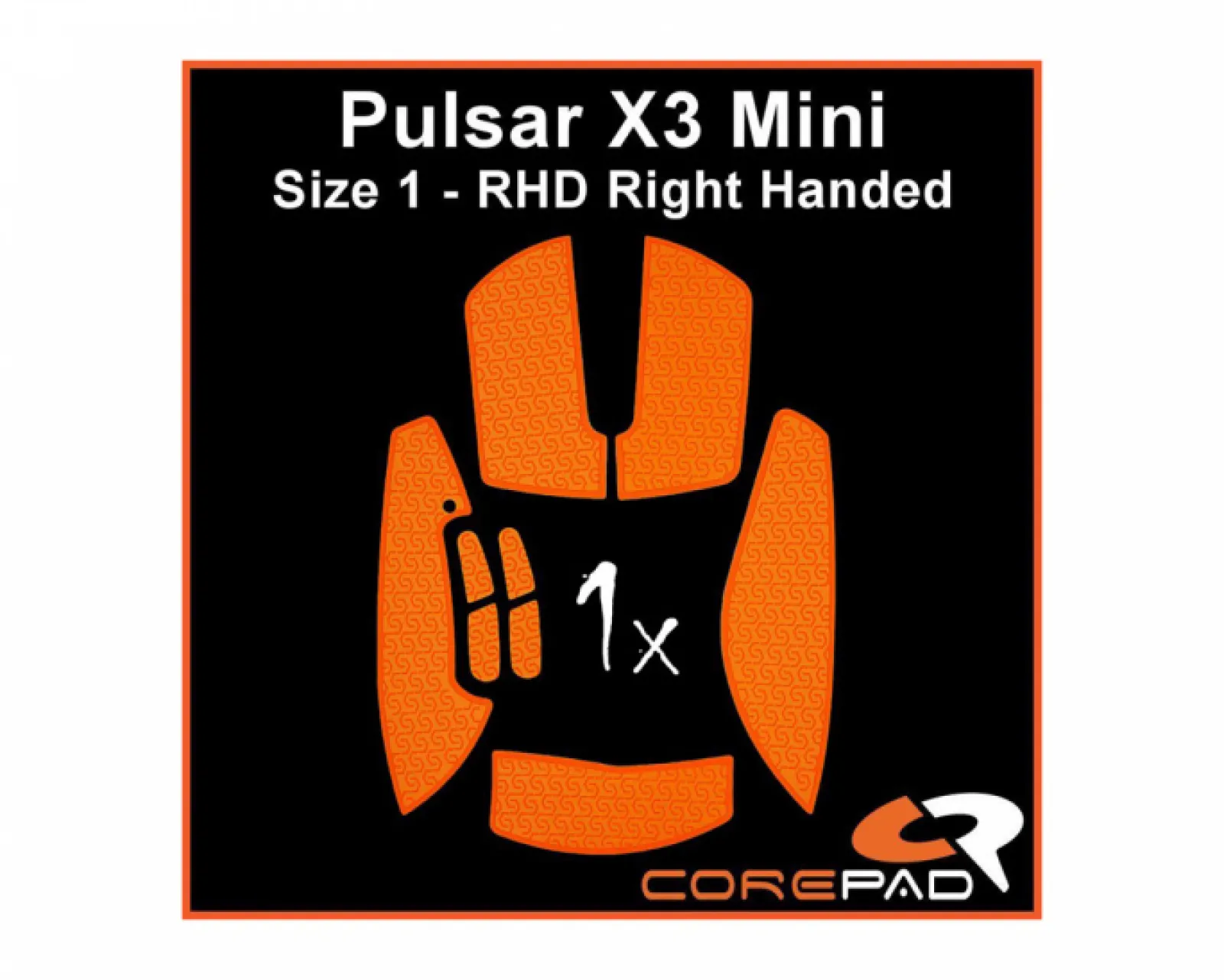 Corepad Mice & Accessories|Soft Grips for Pulsar X3 Mini RHD - Orange