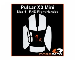 Corepad Mice & Accessories|Soft Grips for Pulsar X3 Mini RHD - White