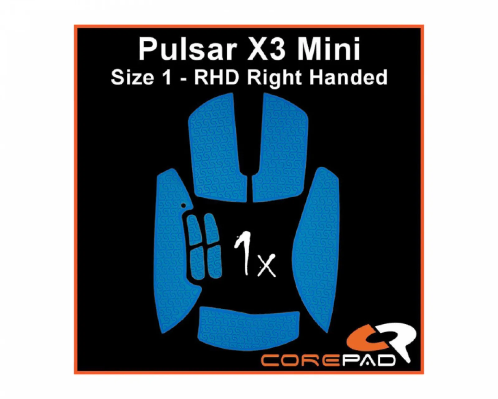 Corepad Mice & Accessories|Soft Grips for Pulsar X3 Mini RHD - Blue