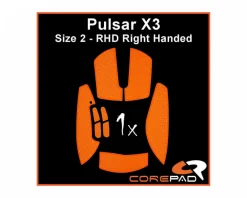 Corepad Mice & Accessories|Soft Grips for Pulsar X3 RHD - Orange