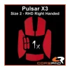 Corepad Mice & Accessories|Soft Grips for Pulsar X3 RHD - Red