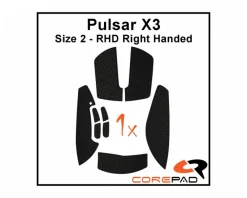Corepad Mice & Accessories|Soft Grips for Pulsar X3 RHD - Black