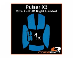 Corepad Mice & Accessories|Soft Grips for Pulsar X3 RHD - Blue