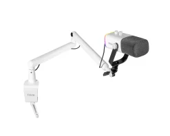 Fifine Headsets & Audio|TAM8 Dynamic Gaming Microphone and Boom Arm - White