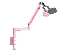 Fifine Headsets & Audio|TAM8 Dynamic Gaming Microphone and Boom Arm - Pink