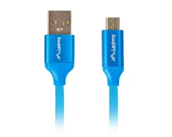 Lanberg Cables & Adapters|Cables & Adapters For Mobile|USB 2.0 Cable Premium MICRO-B to USB 1.8m QC 3.0 Blue