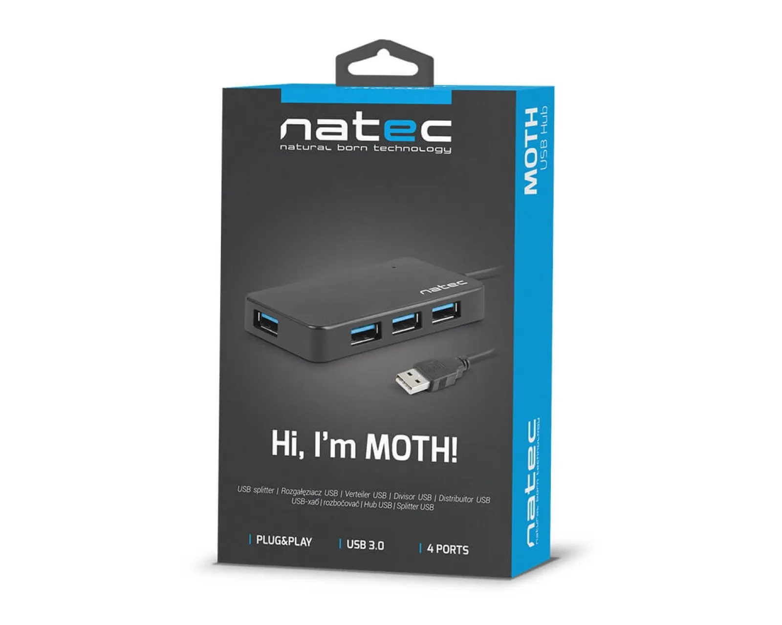Natec Cables & Adapters|USB Hub 3.0 Moth 4-ports