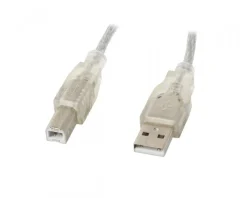 Lanberg Cables & Adapters|USB-A to USB-B 2.0 Cable Transparent (1.8 Meter)