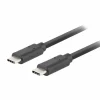 Lanberg Cables & Adapters For Mobile|Cables & Adapters|USB-C Cable 3.1 Gen 2 (10GB/s) PD100W Black - 1m