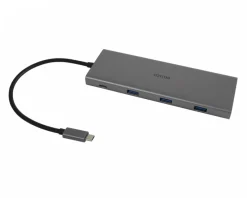 Deltaco Cables & Adapters|Storage Devices|USB-C Docking Station with 12 Ports - Grey