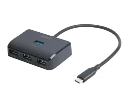 Deltaco Cables & Adapters|USB-C Docking Station with 4 Ports - Black