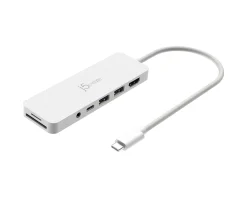 j5create Cables & Adapters|USB-C Multi-Port Hub with 60W Power Delivery - White