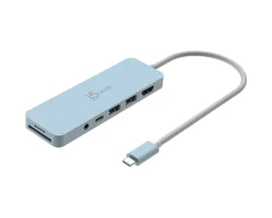 j5create Cables & Adapters|USB-C Multi-Port Hub with 60W Power Delivery - Blue
