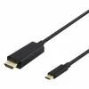 Deltaco Cables & Adapters|USB-C to HDMI Cable 4k 60Hz Black - 1m