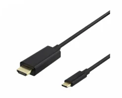 Deltaco Cables & Adapters|USB-C to HDMI Cable 4k 60Hz Black - 1m