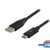 Deltaco Cables & Adapters For Mobile|Cables & Adapters|USB-C to USB-A 2.0 Cable Black - 1 meter