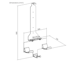 MaxMount Playstation|Wall Mount for PS5 / PS5 Slim - White