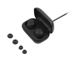 STREETZ Headphones|Wireless In-Ear Headphones with Charging Case, TWS - Black