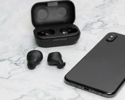 STREETZ Headphones|Wireless In-Ear Headphones with Charging Case, TWS - Black