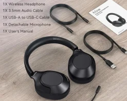 Fifine Headphones|Headsets & Audio|X3 Bluetooth ANC Headphones Over-Ear - Black