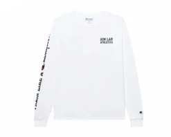 Aim Lab Clothing|x Champion - White Long-Sleeve Tee - Small