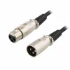 Deltaco Cables & Adapters|XLR Cable, 3-pin Male - 3-pin Female, 1m - Black
