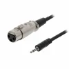 Deltaco Cables & Adapters|XLR Cable to 3.5 mm 1.5 Meter, 3-pin XLR, Cisco pinout - Black