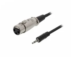 Deltaco Cables & Adapters|XLR Cable to 3.5 mm 1.5 Meter, 3-pin XLR, Cisco pinout - Black