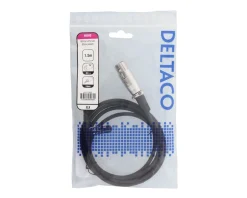 Deltaco Cables & Adapters|XLR Cable to 3.5 mm 1.5 Meter, 3-pin XLR, Cisco pinout - Black